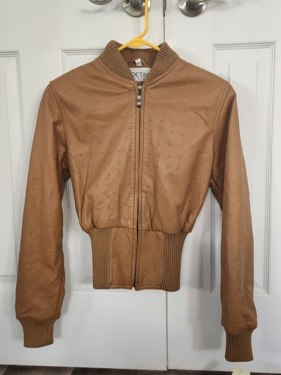 Tail Jackets & Blazers - Tail Tan Studded Bomber Jacket